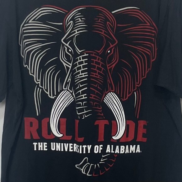 The Duck Company University Of Alabama Tshirt Roll Tide Elephant Black Large New - Picture 5 of 9